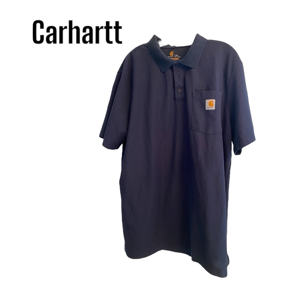 Carhartt Men's Navy Polo Shirt L